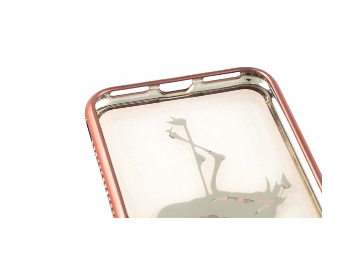 Чехол для iPhone 7/8 Kingxbar Diamond Фламинго розовый