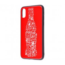 Чехол для iPhone X White Knight Pictures Glass кока-кола