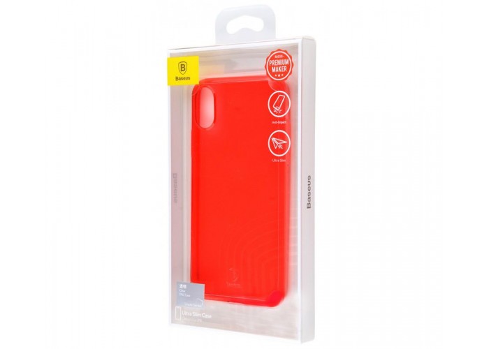 Чехол для iPhone X Baseus Simple (TPU) красный