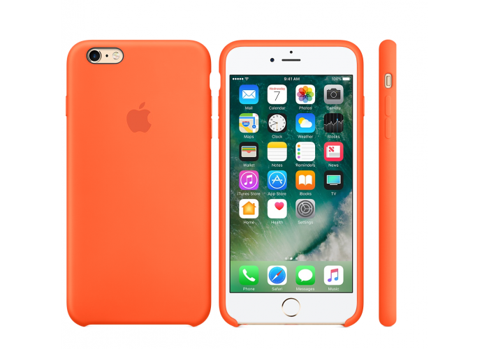 Силиконовый чехол Apple Silicone Case Orange для iPhone 6 Plus/6s Plus