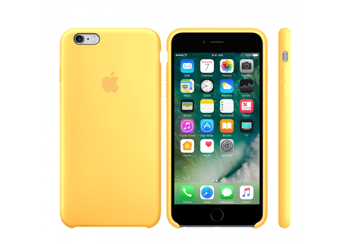 Силиконовый чехол Apple Silicone Case Yellow для iPhone 6 Plus/6s Plus
