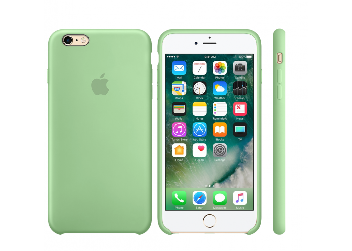 Силиконовый чехол Apple Silicone Case Green для iPhone 6 Plus/6s Plus