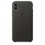 Кожаный чехол Apple Leather Case Charcoal Gray для iPhone X / Xs