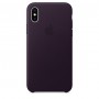 Apple Leather Case Dark Aubergine для iPhone X