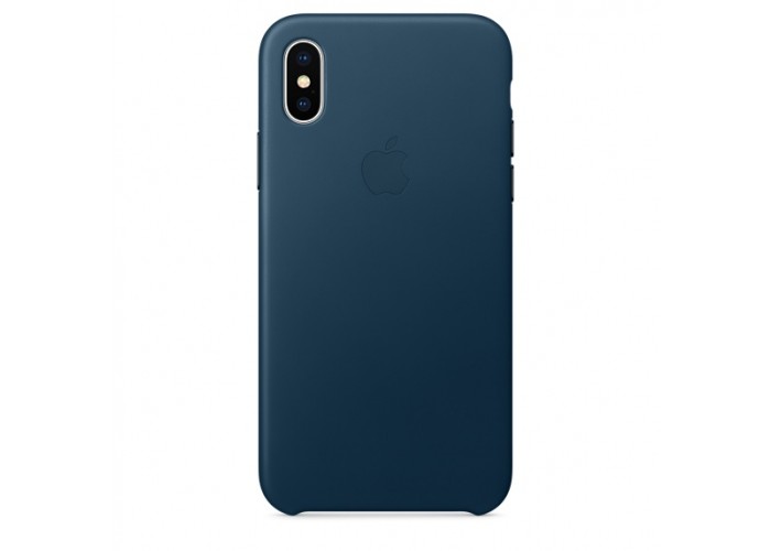 Apple Leather Case Cosmos Blue для iPhone X