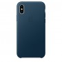 Apple Leather Case Cosmos Blue для iPhone X