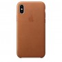 Apple Leather Case Saddle Brown для iPhone X