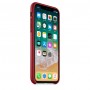 Кожаный чехол Apple Leather Case (PRODUCT)RED для iPhone X / Xs