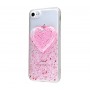 Чехол для iPhone 7/8 Diamond Hearts розовый