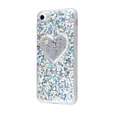 Чехол для iPhone 7/8 Diamond Hearts серый
