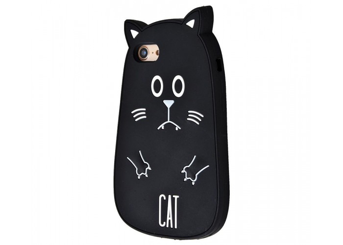 Чехол для iPhone 7/8 Fat Animals черный кот