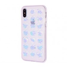 Чехол для iPhone X Confetti Heart голубой