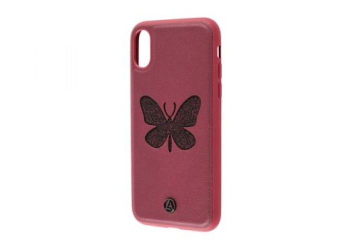 Чехол для iPhone X Luna Aristo бабочка красный
