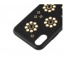 Чехол для iPhone X Luna Aristo жемчуг цветы черный