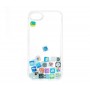 Чехол для iPhone 7/8 блестки вода голубой песок