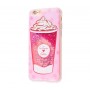 Чехол для iPhone 6/6s блестки вода New розовый Ice Cream Coffee