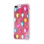 Чехол для iPhone 7 Plus/8 Plus блестки вода New розовый шарики