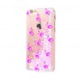 Чехол для iPhone 6 Plus/6s Plus блестки вода New светло-розовый фламинго