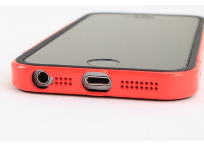 Бампер для iPhone 5/5s/SE Patchworks Colorant B1X красный