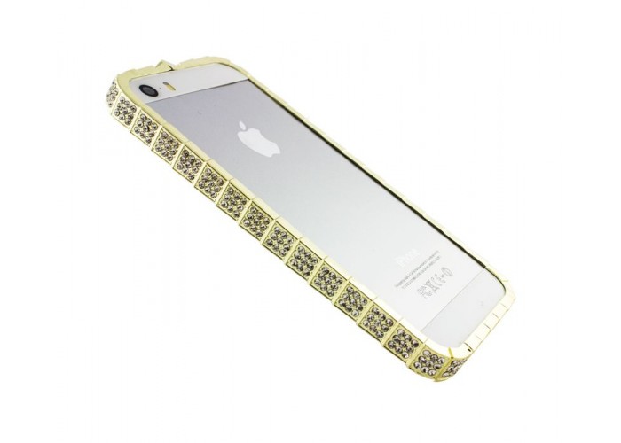 Бампер для iPhone 5/5s/SE Bvlgari змея золото