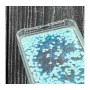 Чехол для iPhone 5/5s/SE блестки вода голубой