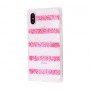 Чехол для iPhone X Shine Line розовый