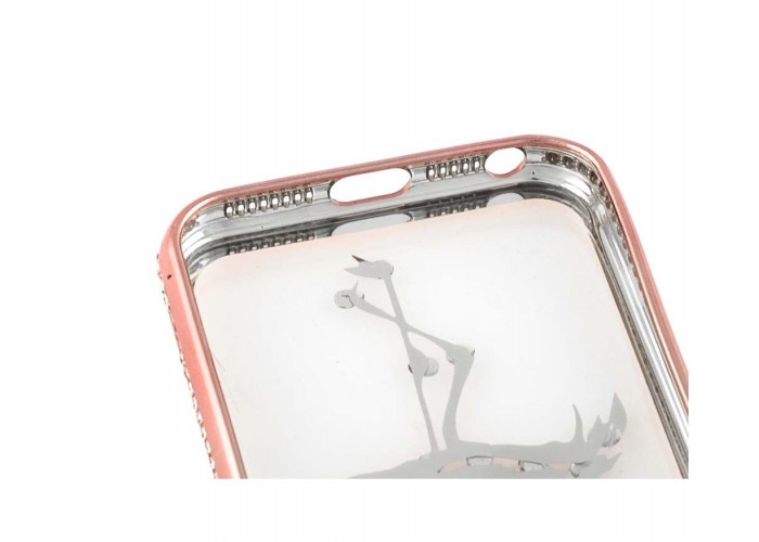 Чехол для iPhone 5/5s/SE Kingxbar Diamond Фламинго розовый