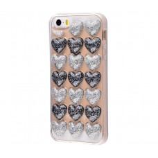 Чехол для iPhone 5/5s/SE Confetti Heart черный
