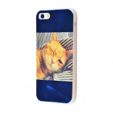 Чехол для iPhone 5/5s/SE перламутр cat