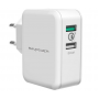 Зарядное устройство RAVPower USB Qualcomm Quick Charge 3.0 (4X Faster) 30W Dual USB Plug Wall Charger, White RP-PC006WH