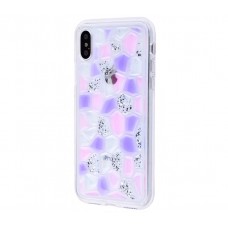 Чехол для iPhone X / Xs Colour Stone фиолетовый