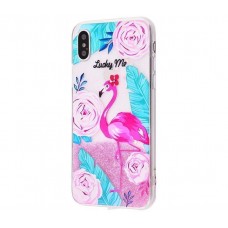 Чехол для iPhone X / Xs Chic Kawair розовые 1 фламинго
