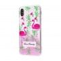 Чехол для iPhone X / Xs Chic Kawair розовые 2 фламинго