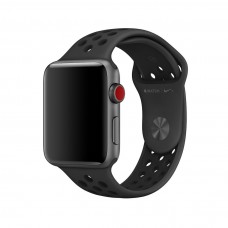 Силиконовый ремешок для Apple Watch 38/40/42/44мм Nike Sport Band Anthracite/Black