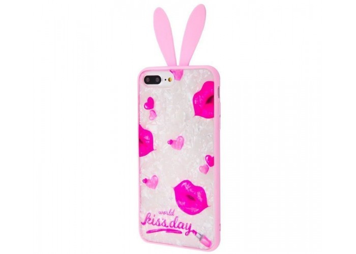 Чехол для iPhone 7 Plus / 8 Plus blood of jelly rabbit ears "Kiss day"