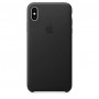 Apple Leather Case Black для iPhone XS