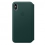 Чехол-книжка для iPhone XS Leather Forest Green