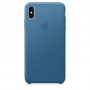 Apple Leather Case  Cape Cod Blue для iPhone XS