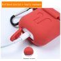 Силиконовый Soft touch чехол для AirPods Red (Красный)