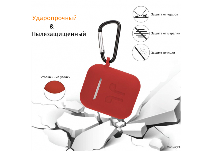 Силиконовый Soft touch чехол для AirPods White (Белый)