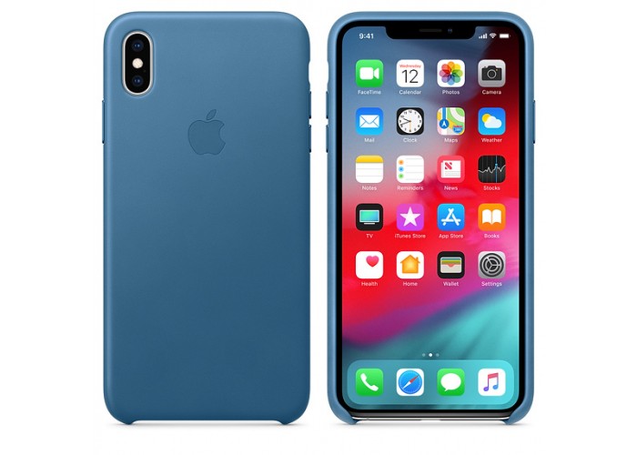 Apple Leather Case Cape Cod Blue для iPhone XS Max