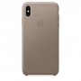 Apple Leather Case Taupe для iPhone XS Max