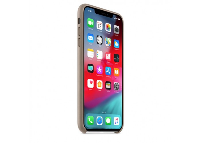 Apple Leather Case Taupe для iPhone XS Max