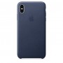Apple Leather Case Midnight Blue для iPhone XS Max