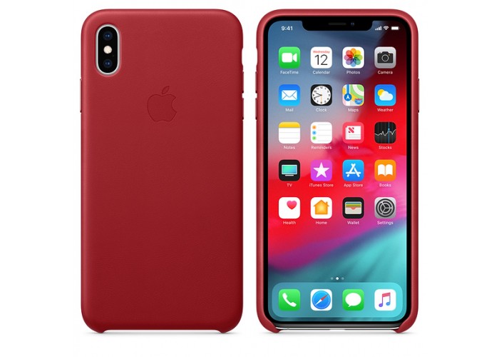 Apple Leather Case (PRODUCT)RED для iPhone XS Max