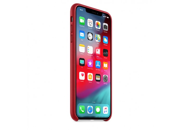 Apple Leather Case (PRODUCT)RED для iPhone XS Max