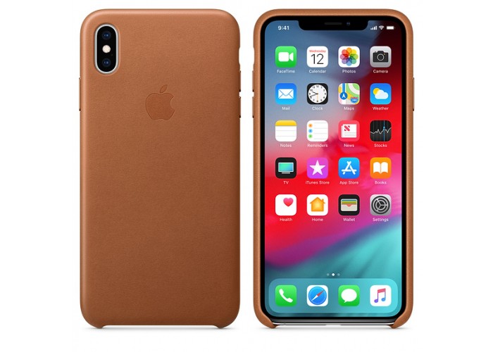 Apple Leather Case Saddle Brown для iPhone X/XS