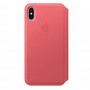 Чехол-книжка для iPhone XS Max Leather Folio Peony Pink (Розовый)