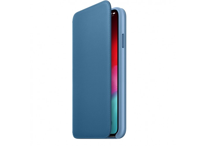 Чехол-книжка для iPhone XS Leather Folio Cape Code Blue (Голубой)