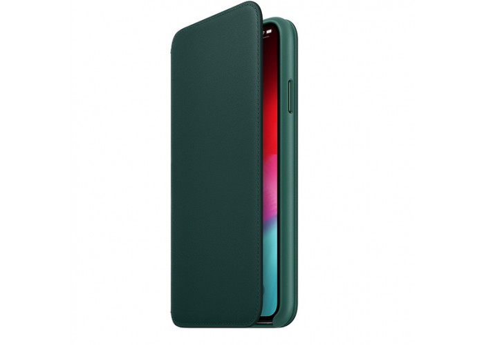 Чехол-книжка для iPhone XS Leather Forest Green